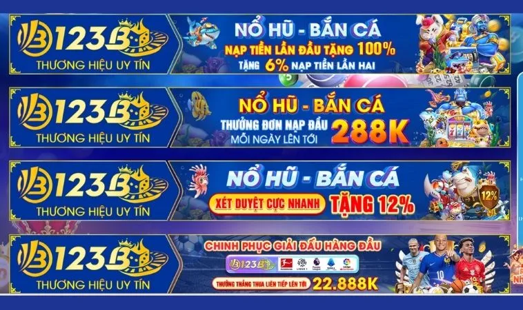 Nhà cái 123B tung ra nhiều chương trình khuyến mãi hấp dẫn